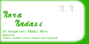 nora nadasi business card